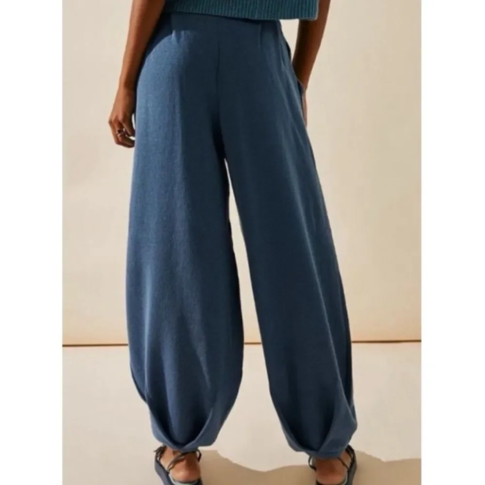 FP Free People Freya Lounge Pants in Coastal Blue Size XS ~ Excellent